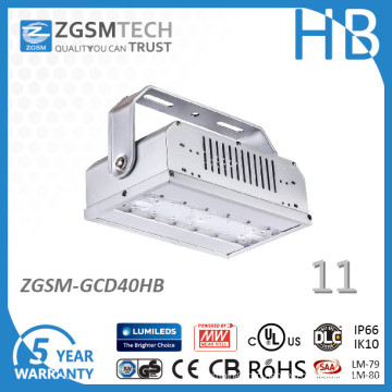 40 Watt IP66 Ik10 Industrial LED High Bay Light Fixtures